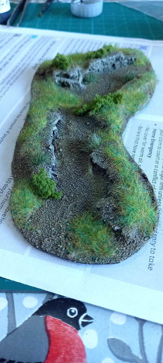 PlasticRapt's tweet photo. 15mm scale Balka/Dried out river bed for some Eastern Front Chain of Command. #chainofcommand #toofatlardies #wargamingterrain https://t.co/GTwAsaVAo2