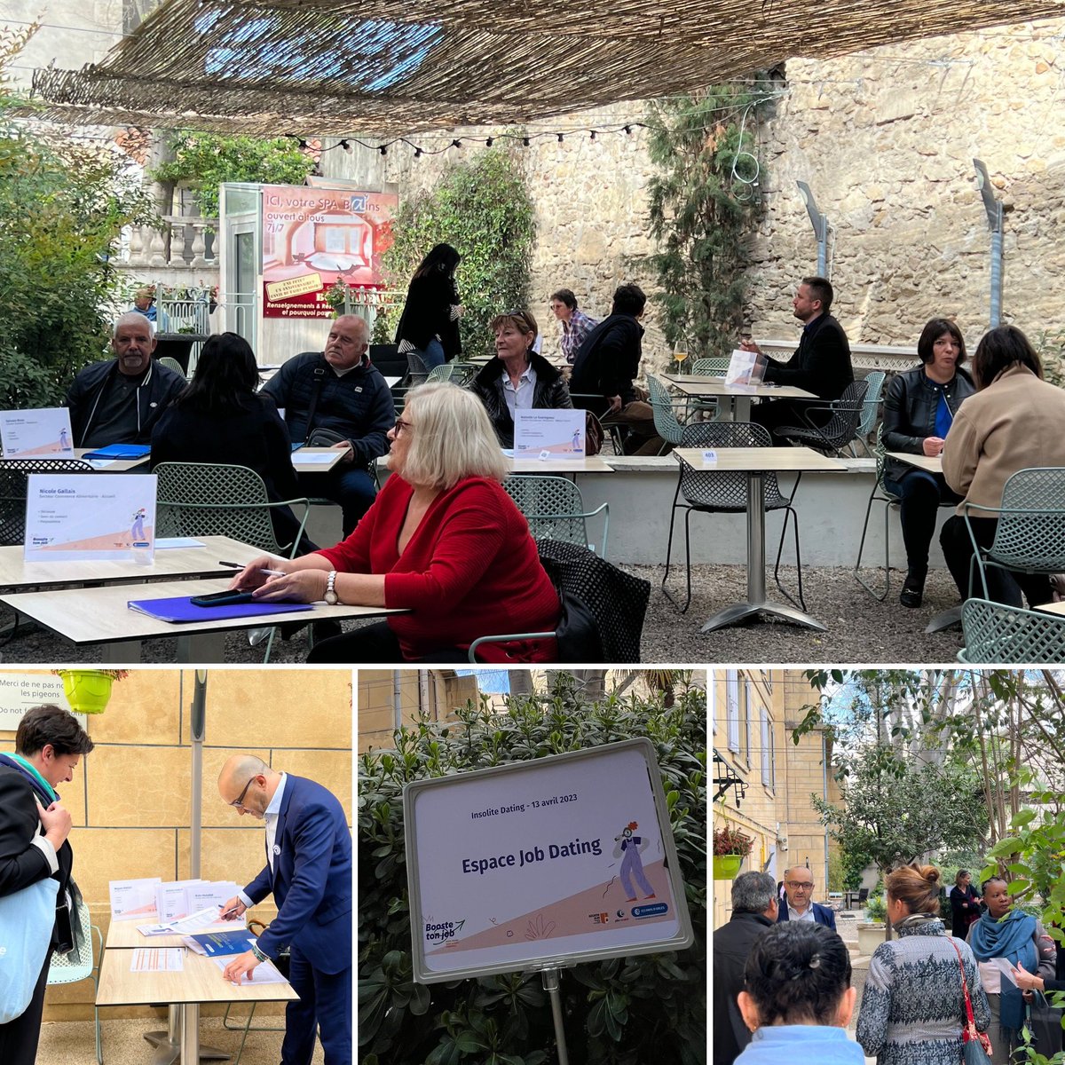 CCIPAYSARLES's tweet photo. [#Live 🔴]
L’insolite dating #BoosteTonJob débute, les demandeurs d’emploi recrutent leurs futurs employeurs dans les jardins de l’Hôtel @Calendal_Arles. 

#emploi #rh #recruter #retouràlemploi https://t.co/oyKg5rsO83
