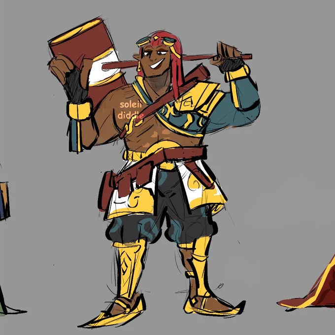 brrr thinks abt my ganon design with honorable mentions Link and Zelda 