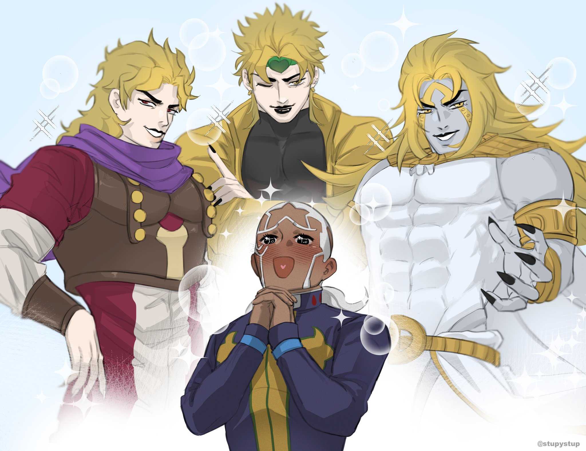 JOL على X: Love it when jojo characters pose with their stand behind them   / X