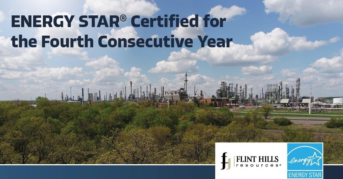 4 YEARS! For the fourth year in a row, the Flint Hills Resources Pine Bend refinery has earned the U.S. Environmental Protection Agency’s (EPA’s) @ENERGYSTAR ® certification, a designation reserved for manufacturing plants in the top 25% of energy efficiency in their sector.