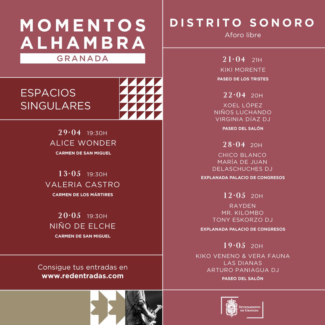 PacoCuenca's tweet photo. Vuelve otra edición de #DistritoSonoro 👏🏻.
La música en la calle, con acceso libre para todas y todos es parte de nuestra identidad.
#Granada es música y así queremos que siga siendo. https://t.co/Ib88m3Gyic