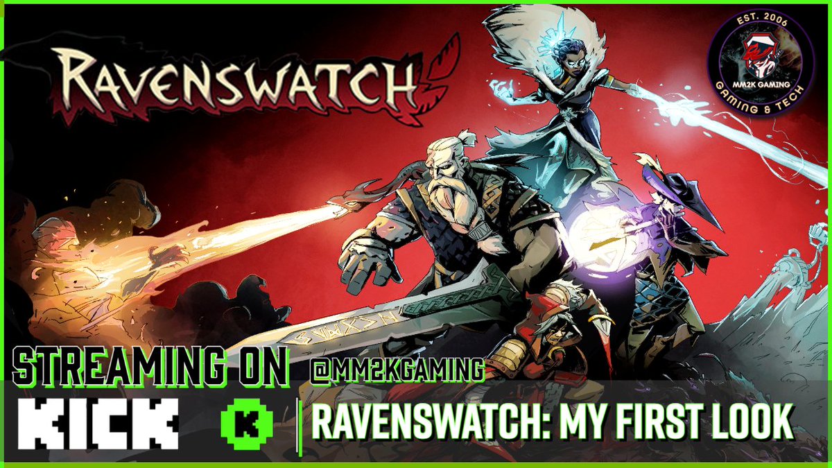 MM2K's tweet photo. We are LIVE for another #KickStreamer Let's Play
Join us for My First Look at #Ravenswatch
https://t.co/wIRUigEq4c #videogames #PNTSNetwork #MM2KGaming https://t.co/ykugQwd356