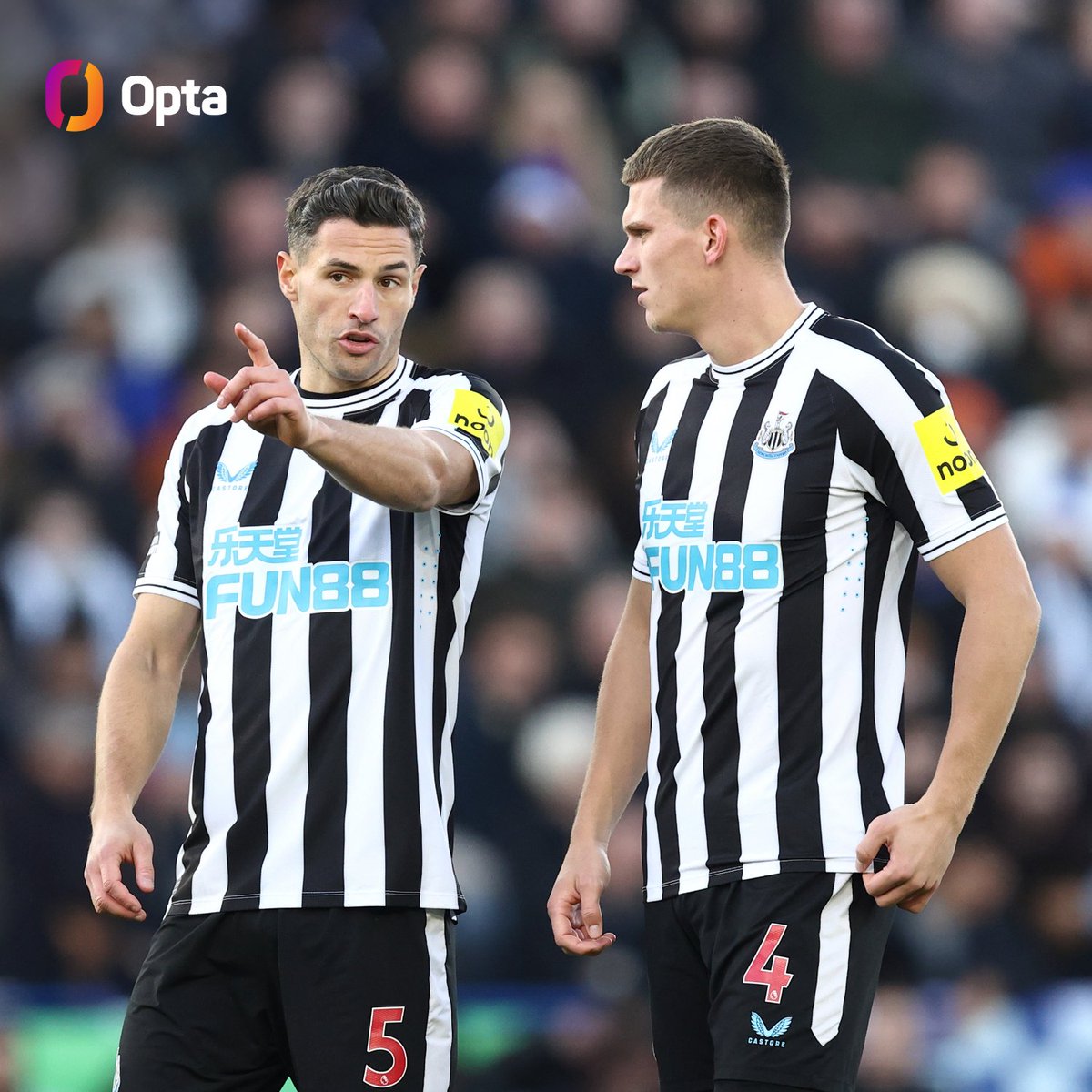 OptaJoe's tweet photo. 0.61 - The five CB partnerships with the fewest goals conceded per 90 minutes in the Premier League this season (min. 5 co-starts):

0.61 - Botman-Schär
0.71 - van Dijk-Gomez
0.77 - Mee-Pinnock
0.80 - Mee-Pinnock-Zanka
0.87 - Ream-Diop

Relationships. https://t.co/dyL8LQtC88
