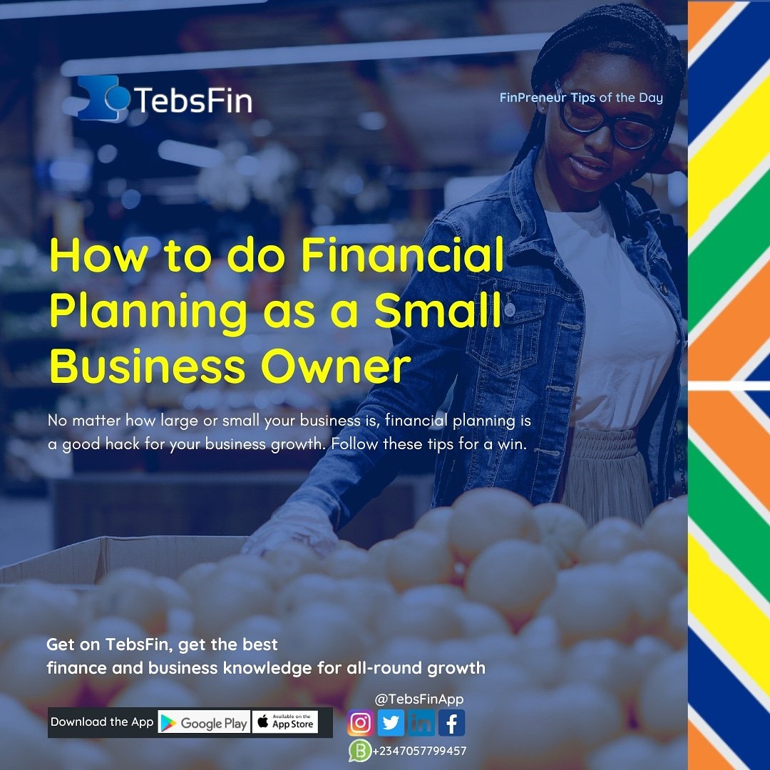 tebsfinapp's tweet photo. 3. Plan for Taxes: 
As a small business owner, you'll be responsible for paying taxes on your income. We’ll have a more elaborate piece on taxes later on, however as a small business, you need to know there are projects you won’t get without tax clearance. https://t.co/SlzbOocZDo