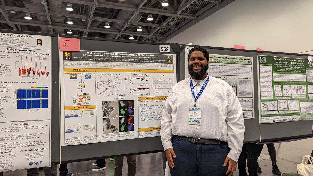 CudcemUCF's tweet photo. UCF PREM team is at Spring MRS in SF!!!! #S23MRS #materialsscience #materialsresearch #premnsf @Materials_MRS @UCFMSE @UCFCECS @UCF https://t.co/h3S0pCJOcf