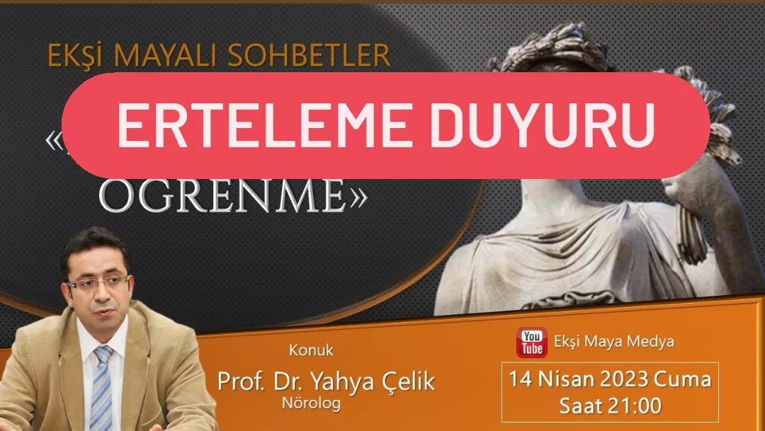 Değerli takipçilerimiz, 14 Nisan 2023 akşamı yapmayı planladığımız canlı yayınımızı ileri bir tarihe ertelediğimizi üzülerek bildirmek isteriz.

Anlayışınız için teşekkür ederiz.

Ekşi Maya Medya