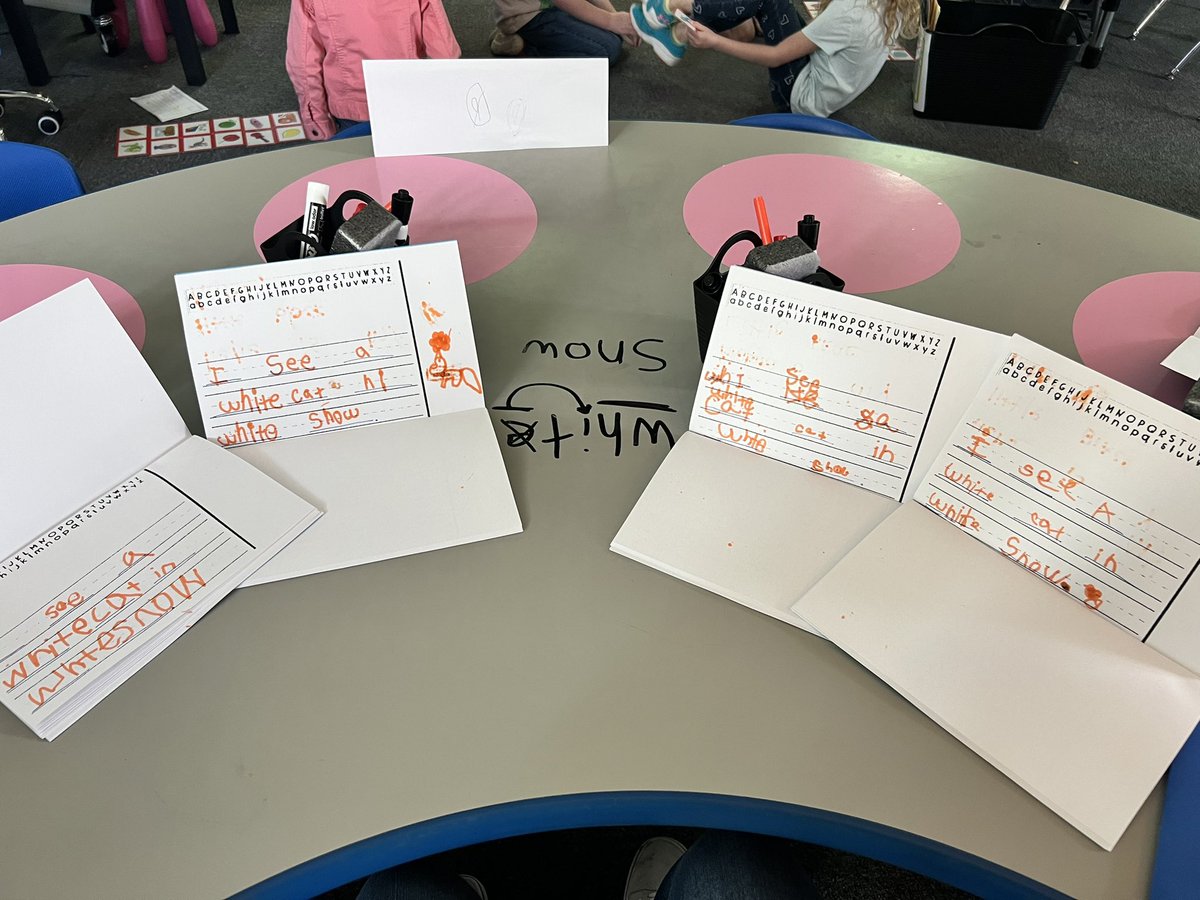 MissTEMiller's tweet photo. Today we finally had the “ah-ha” moment when a student said, “wait, we worked on that during RW!” YES! If we can read it we can write it! #gracemorNKC https://t.co/5makanRqsP