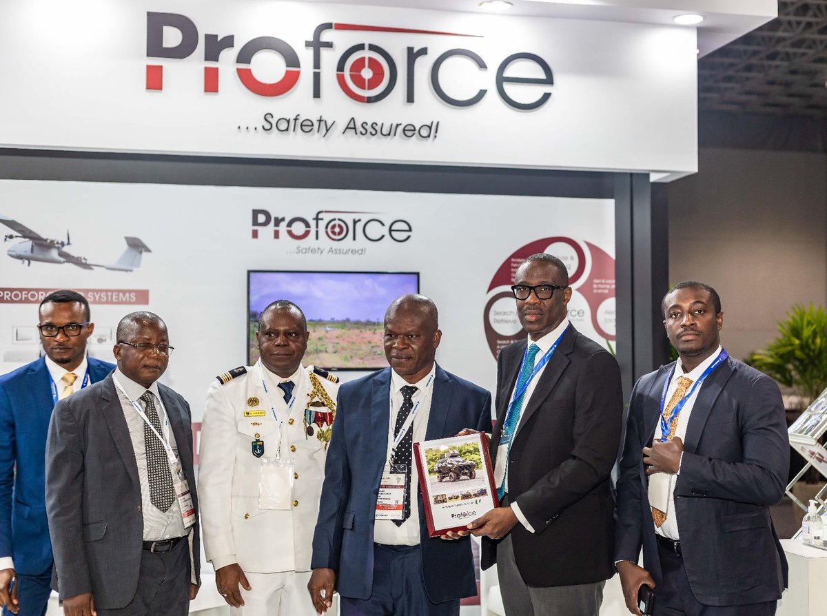 Proforcedefence's tweet photo. Proforce is honored to have hosted a visit from high-level delegates, including the Republic of Benin's Minister of Defence, Mr. Fortunet Alain Nouatin, accompanied by Naval Capt. Olatoundji, Capt. Hountondji Eric and Mr. Dosu. Our discussions were very fruitful.   #LAAD2023 🇧🇷🇳🇬 https://t.co/K0AvXkHphL