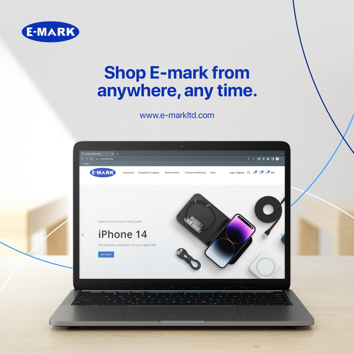 Did you know you that you could shop with us from anywhere at any given time?

Shop from your comfort at E-Mark
e-markltd.com 

#OnlineShopping 
#easyshopping
#ConnectingPeople