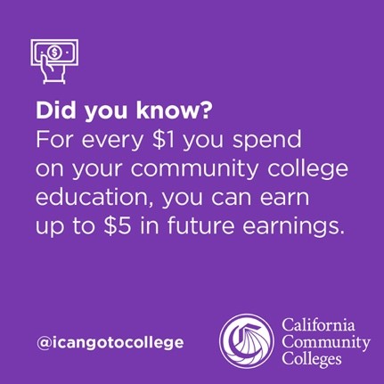 CalCommColleges's tweet photo. Today is @CalCommColleges Advocacy Day! We’re asking legislators to invest in our students, but #didyouknow a community college education is also an investment in your future?
Visit https://t.co/ph2lIJGL36 to start.
#CCCAdvocacy2023
#SupportStudents
#Here4CCC
#CCMonth https://t.co/JDBMCQ7K0a