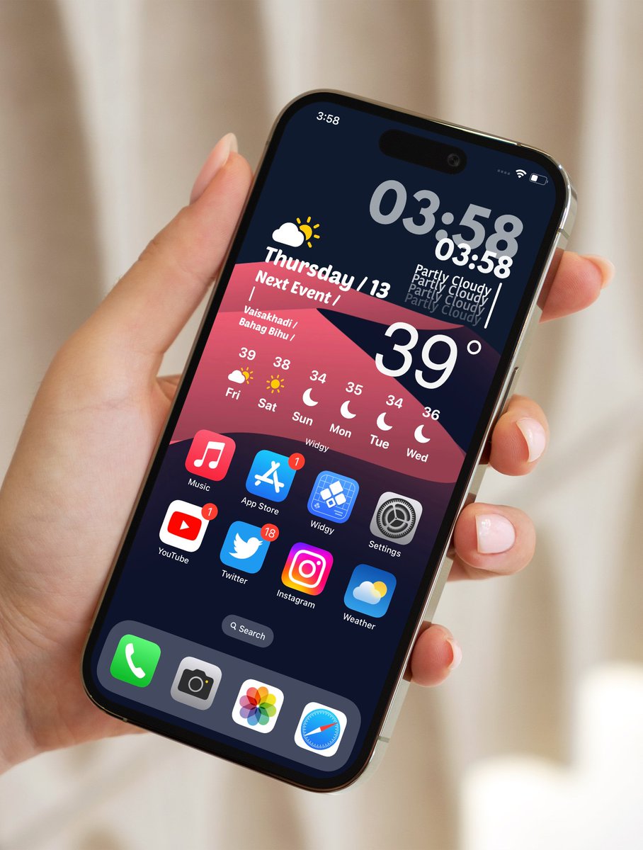 Ahmadansari2233's tweet photo. Current setup for iOS users you can use it on any iPhone With ⬇️⬇️⬇️
#Orbitos
https://t.co/wZgZ99U3ST
Hishoo2i template by @nalankang1
Wall from @freshwallss
Icons theme default
Like ♥️ Retweet 🔄🙏
#iOS17 #iOS164 #iOS16 #iPhone14ProMax #apple #widgy #widgets https://t.co/m72804QqXu