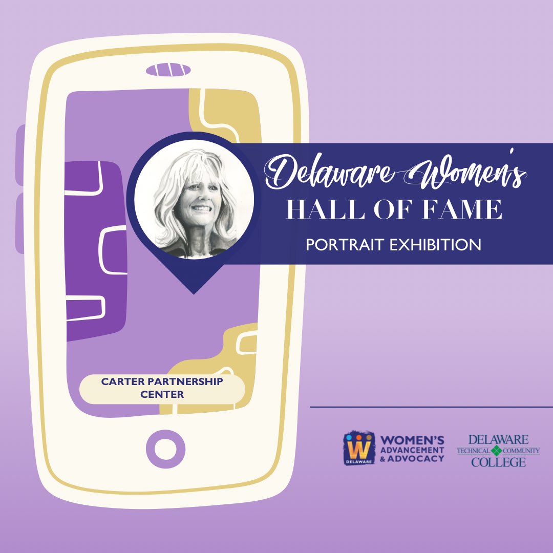 Have you visited the new location of the Delaware Women’s Hall of Fame Portrait Exhibit?

The exhibition is on display now until January 2024 at the Carter Partnership Center at DELTECH’s Owens Campus in Georgetown Delaware!