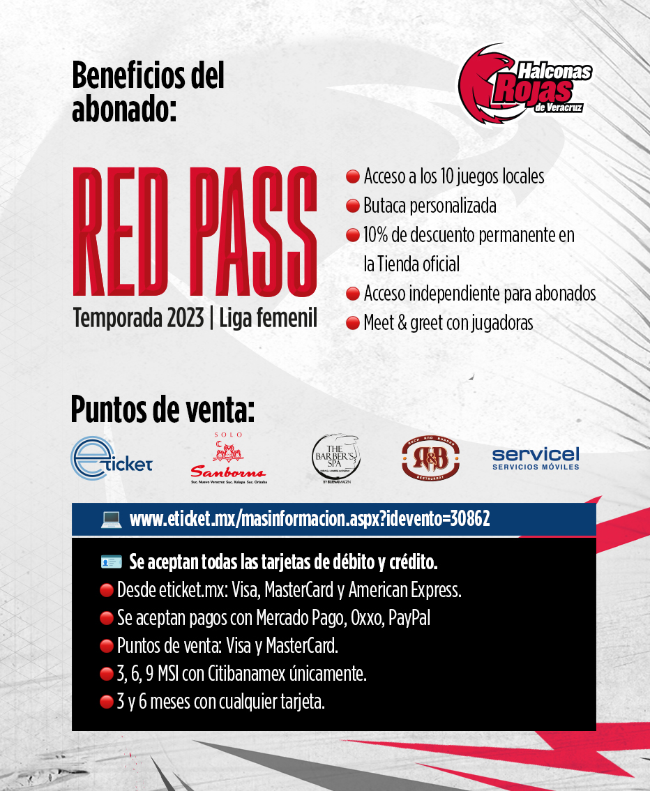 formulatiburon's tweet image. 🏀Las halconas rojas lanzaron un descuento para su  #RedPass🏀

💲Los precio van desde $4,500 (VIP) hasta $720 (lateral).
🏟Su debut se dará el 5 de mayo con “El Clásico” vs. Xalapa.
🖥️ EN LÍNEA: eticket.mx/masinformacion…