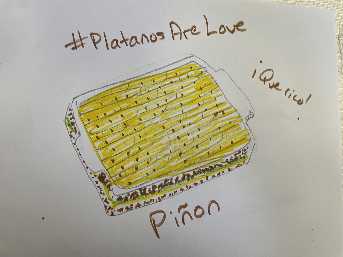 I am definitely NOT an artist but my favorite way to eat plantains are on Piñon! 🇵🇷 #platanosarelove @AReynosoMorris