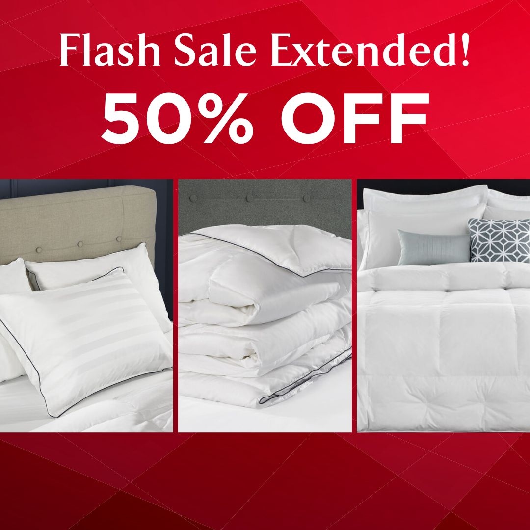 Have you heard? The Flash Sale has been extended! Shop 50% OFF a selection of luxuriously comfortable bedding.

l8r.it/20kI