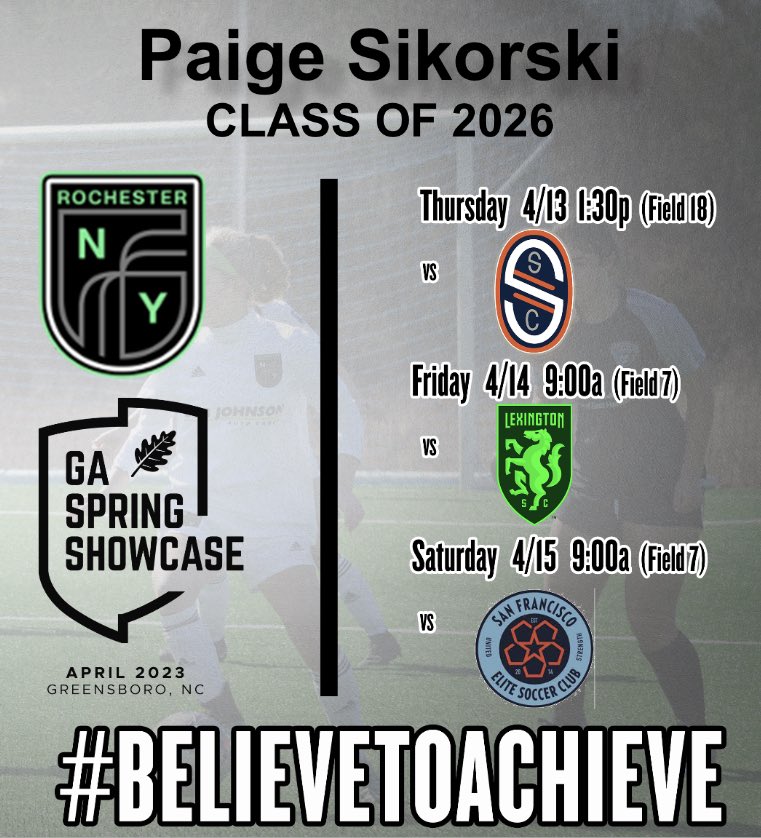 paigesiko2026's tweet photo. So excited to start the weekend today! #believetoachieve https://t.co/SkBo9cRZNG
