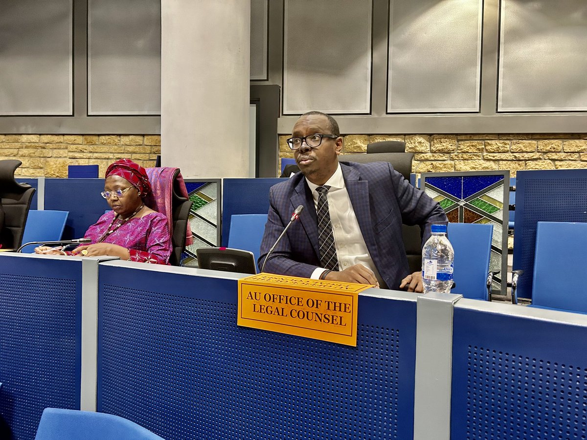 AUC_PAPS's tweet photo. Representatives of the #AU Department of Infrastructure & Energy, #AU Office of the Legal Counsel, #CISSA and #UNITU shared their perspectives to Council on the challenges of cyber-attack and forwarded their recommendations @ 1148th #AUPSC 1/5 https://t.co/oxzV5XEMfd