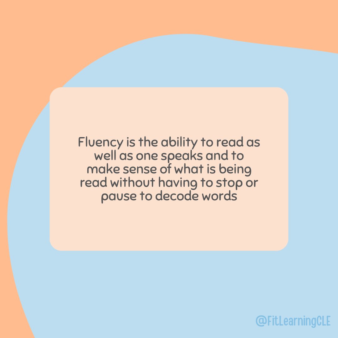 fitlearningcle's tweet photo. Fit Reading 📚
What is fluency and why is it important?
#fitlearning #cleveland #reading #onlinetutoring #clevelandkids #cuyahogacounty #accuracy #Fluency #tutoring https://t.co/SgS9quY0Kr