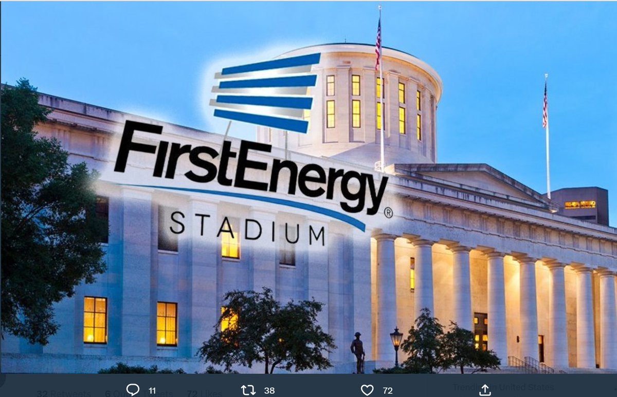 .<a href="/firstenergycorp/">FirstEnergy Corp.</a> and <a href="/Browns/">Cleveland Browns</a> are ending the stadium naming rights deal. This photo was debated during the public corruption trial of Larry Householder.
