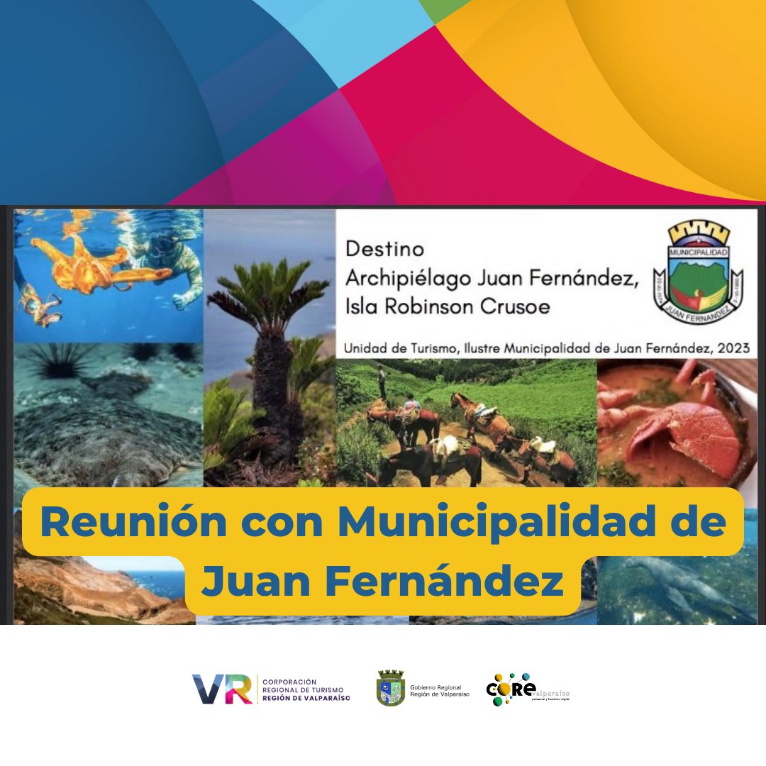 ValparaisoReg's tweet photo. Esta mañana, nos reunimos con el alcalde del @MunicipioJF, Pablo Manríquez y la encargada de turismo, Valentina Zuleta para analizar el destino turístico y proyectar acciones pensando en la reactivación del turismo en el Archipiélago 🏝️🌎 https://t.co/AKxc0fanQO