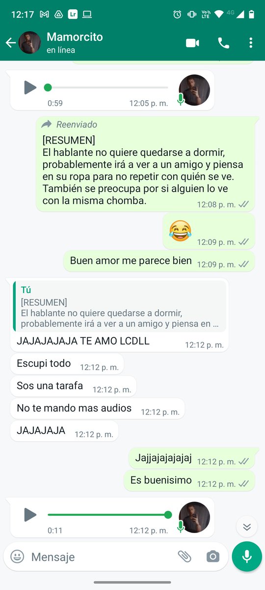 Solci_Stef's tweet photo. Me pasaron el número de un chat que te transcribe los audios para cuando no los podés escuchar y después te hace un resumen... y son un estallo https://t.co/bih6D3dWIg