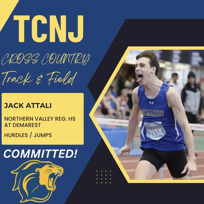 tcnjxctrack's tweet photo. Welcome Jack Attali to the pride! Jack is a hurdler/jumper from Northern Valley Regional HS at Demarest who will major in Finance. We are excited to have Jack join our program! #TCNJXCTF #TCNJ #LionPride #IncomingClass https://t.co/zdPL8UrpNW