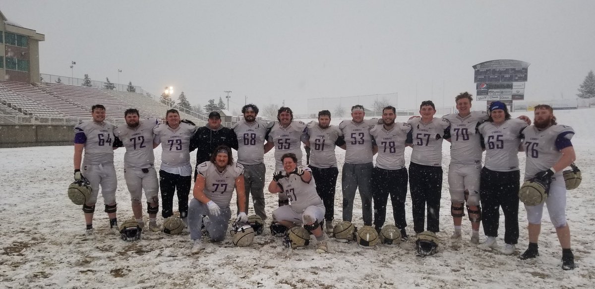 CoachMalot's tweet photo. Spring Ball in the Snow!! 
#Dozers #C4 https://t.co/yUPcfuJBs0