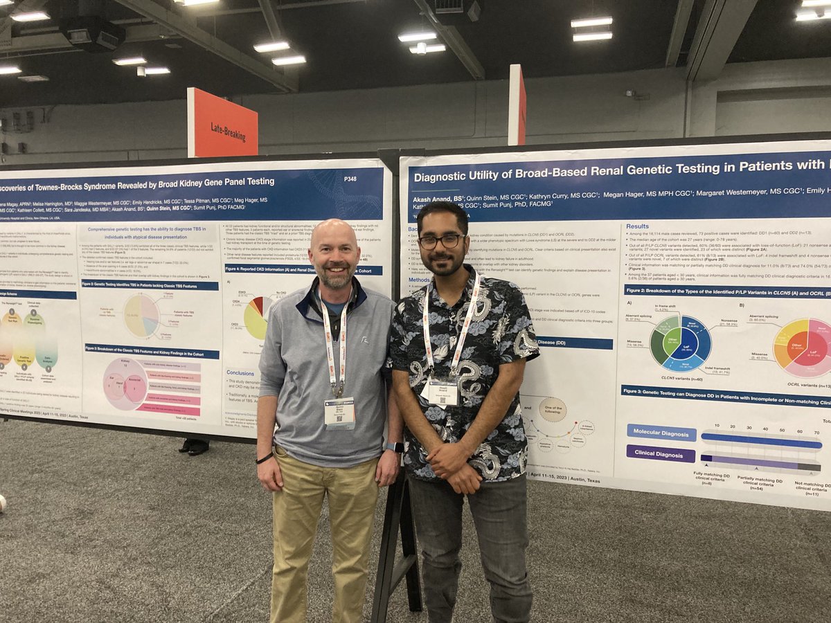 SteinQuinn's tweet photo. Poster presentations on Townes-Brocks syndrome and Dent disease with my friend and colleague Akash #SCM23 #NKFClinicals #Dent #SALL1 Austin,TX. https://t.co/Bp8cjQdVeJ