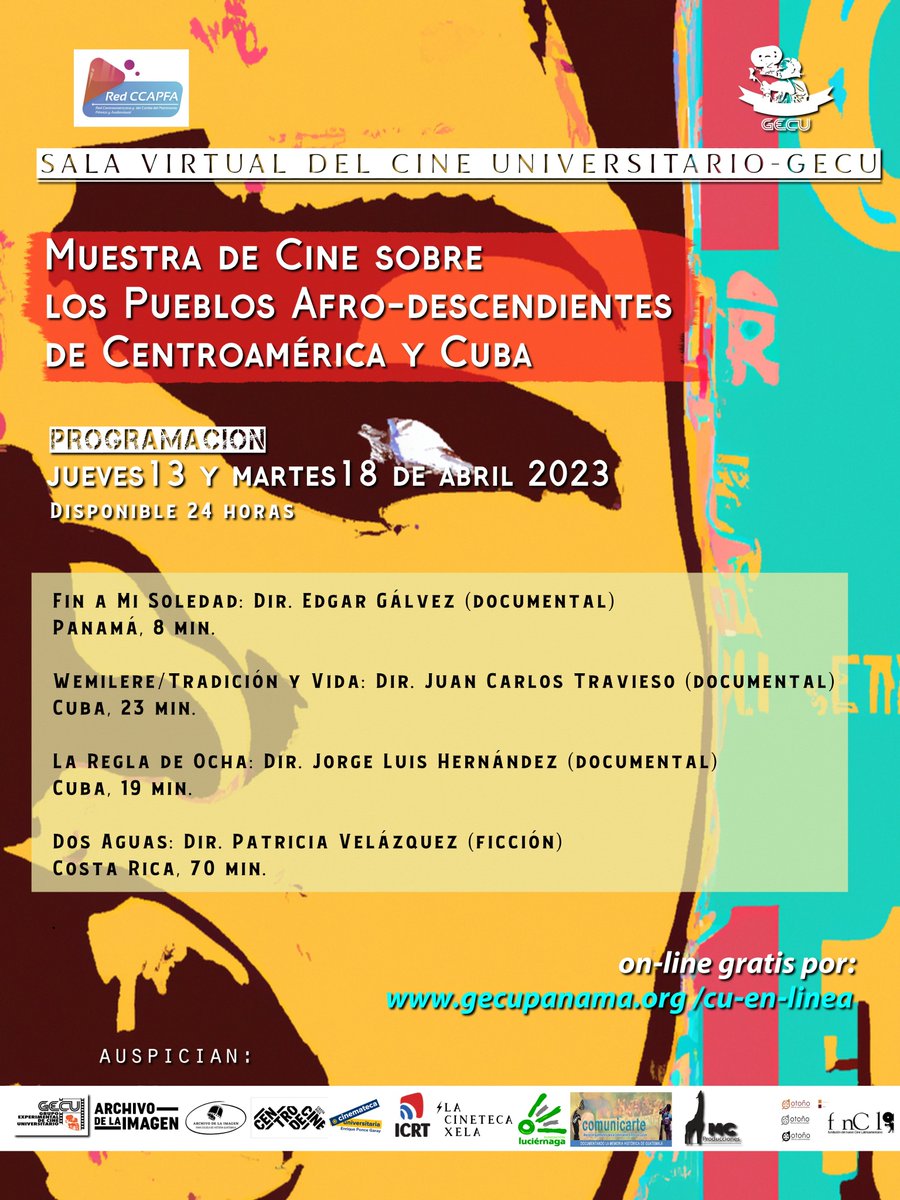 RCcapfa's tweet photo. Muestra de Cine sobre los pueblos Afrodescendientes de Centroamérica y Cuba. Programación del Jueves 13 y martes 18 de abril.  @alfonso_noya @wrr2 @IcrtCuba @XeniaLpez7 @MarthaFerriol @AlexandraFalla @ICRT @RCcapfa @Ibermemoria @fundacion_cine @Reinierv6 @radiotainofm @BranaOtto https://t.co/saIAzH6OVf