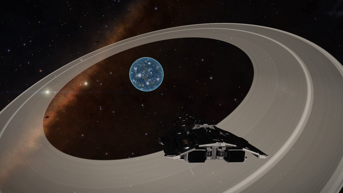 DastinJonathan's tweet photo. #SpaceExploration #Explore #EliteDangerous #FederalCorvette #Space #EarthLike #ClassM https://t.co/QbWyKnCd3t