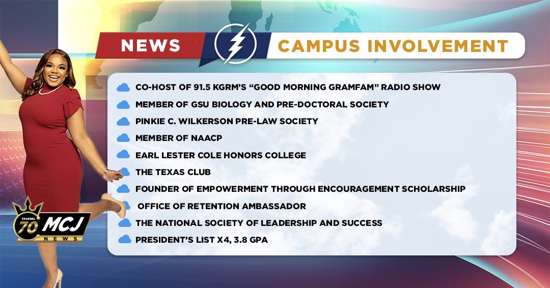 NewsFlash! 📸 🌍
•
N is for Networking and Making Connections! Getting involved on campus is imperative! Build those professional relationships with others and build YOUR brand! 🤍 
•
#MadisonJforMissG #Channel70MCJ #GramElections2k23 #gramfam <a href="/Gram_BOE/">Grambling Board of Elections</a>