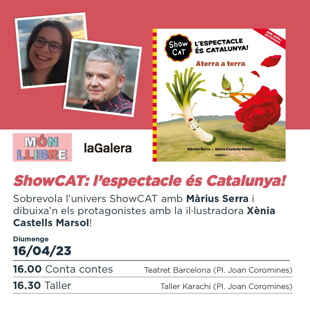editorialgalera's tweet photo. Sobrevola l'univers #ShowCAT amb @mariusserra i @Drinia180!
📖"ShowCAT: l'espectacle és Catalunya!"
📍Diumenge 16 d'abril a les 16h
🌸Conta contes i taller
#MónLlibreLaGalera https://t.co/1oT4JtQMu4