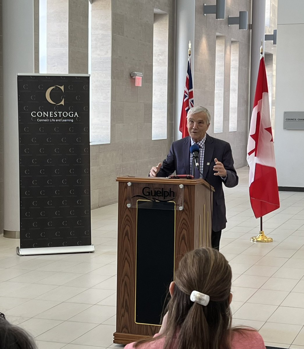 OsborneEdu's tweet photo. Big announcement today @cityofguelph today as @ConestogaC announces the purchase of the Cooperators building in the downtown. Eventually Guelph will see 5000 students between the downtown and current Speedvale campus. Downtown campus to open in 2025. https://t.co/KwFefMBHLt