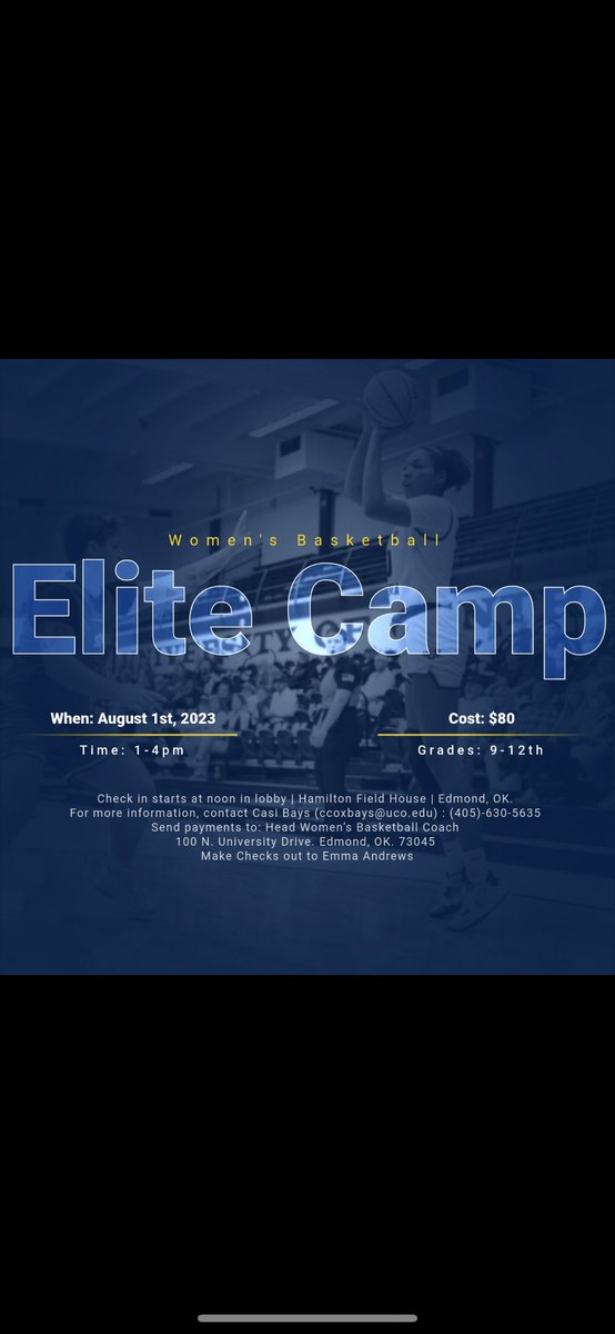 Elite Camp set for August 1st. Reach out to us with any questions.