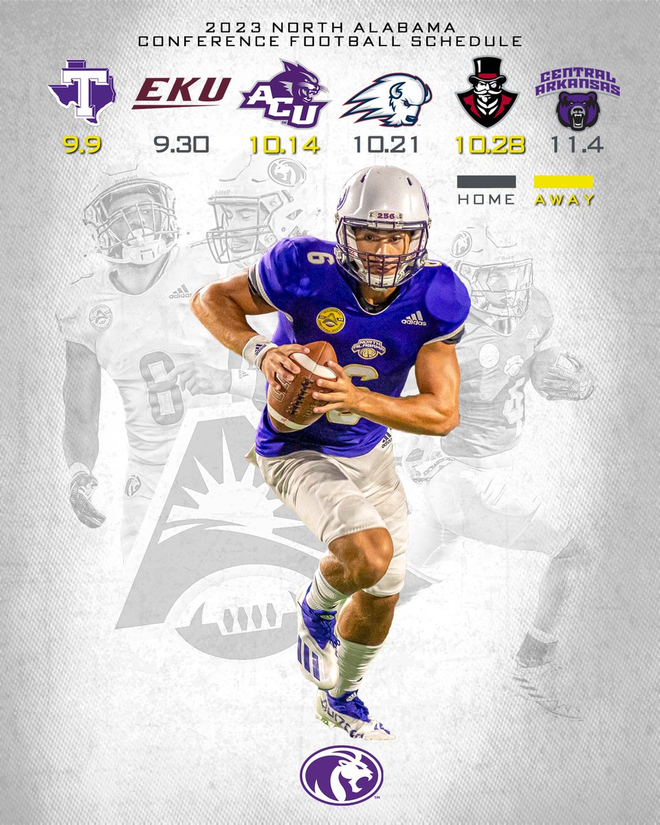 Atlantic Sun Conference (@asunsports) on Twitter photo ICYMI...
Take a look at the 2023 conference slate for <a href="/UNAFootball/">North Alabama Football</a> this season! β¬οΈπ
#ASUNBuilt | <a href="/ASUN_Football/">ASUN Footballπ</a> | #RoarLions π¦ ICYMI...
Take a look at the 2023 conference slate for <a href="/UNAFootball/">North Alabama Football</a> this season! β¬οΈπ
#ASUNBuilt | <a href="/ASUN_Football/">ASUN Footballπ</a> | #RoarLions π¦