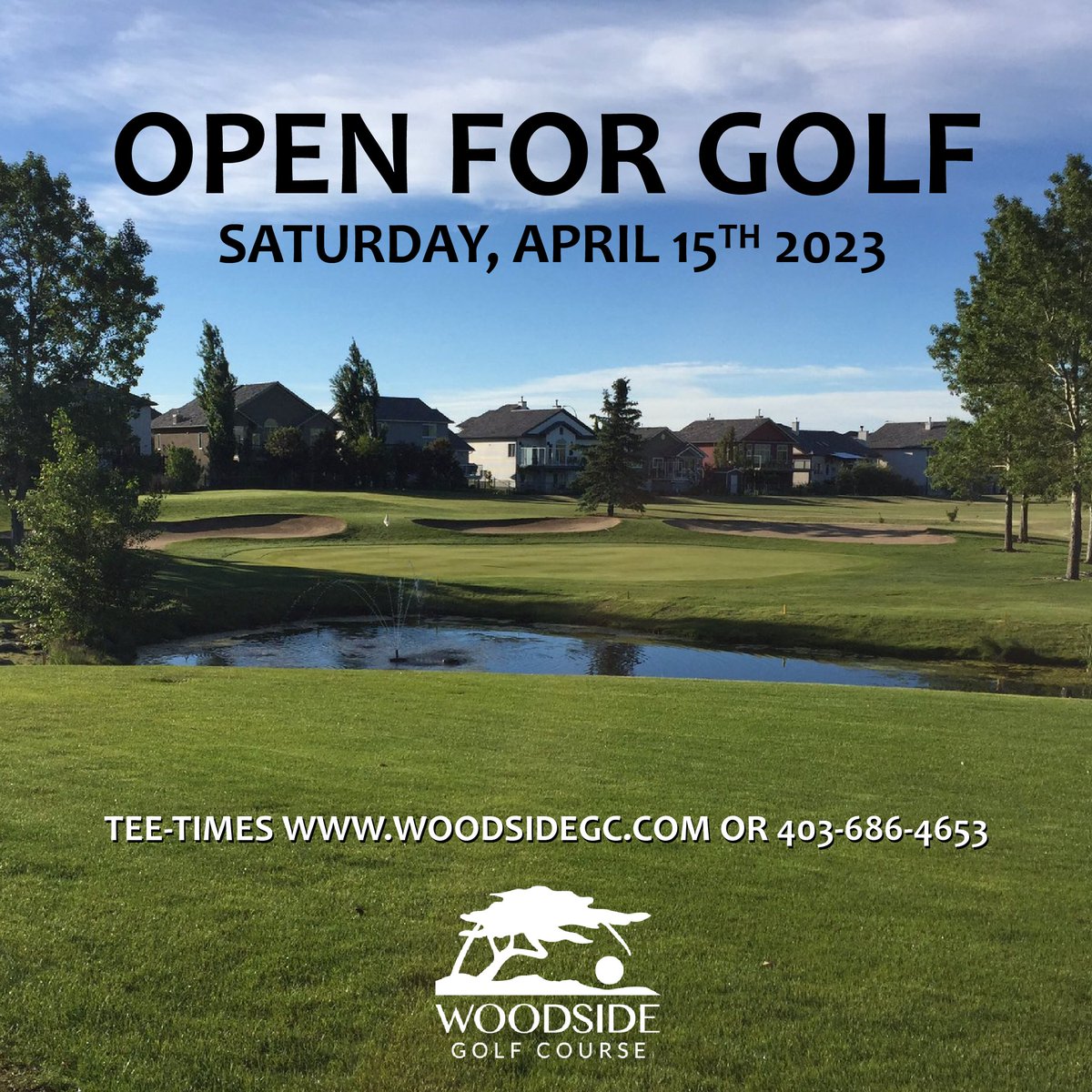 woodsidegc's tweet photo. WOODSIDE IS OPENING THIS WEEKEND! Book your Tee-Times at 403-686-4653 or visit https://t.co/2ZYuWB5s7a #NEVERLAYUP #GOLFYYC #AIRDRIE #WOODSIDEGOLFCOURSE https://t.co/LVdH0T4zVZ
