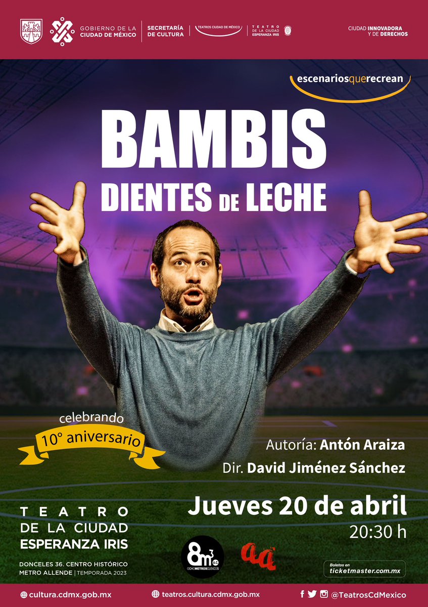 antonaraiza's tweet photo. Hoy JUEVES 2x1
Queda una semana. 
Función 20 de abril. 20:30H
Teatro de la Ciudad, Esperanza Iris.  

https://t.co/FmFaQkSdou https://t.co/AjthkOGcLr