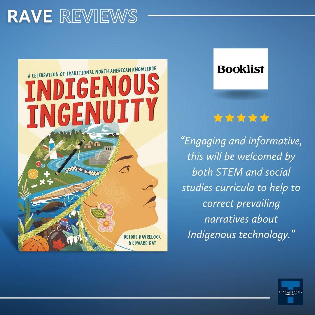 We are thrilled to share that INDIGENOUS INGENUITY by Deidre Havrelock & Edward Kay has received a starred review from @ALA_Booklist which will appear in their May 1 2023 print edition! @deidrehavrelock and Edward are represented by @AmyJoT2 Learn more: bit.ly/3oaUD5W