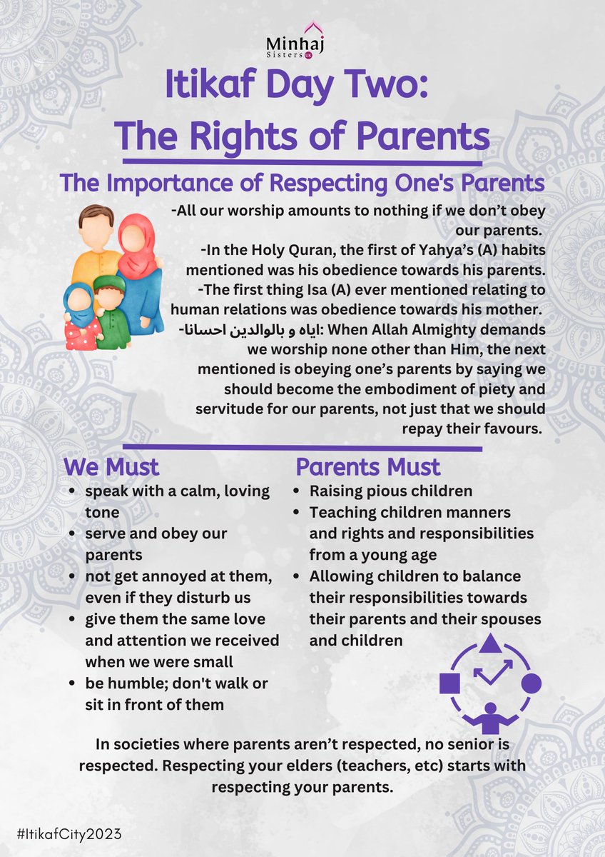 MinhajSistersUK's tweet photo. Itikaf City 2023 | Lecture 1 & 2 | Shaykh-ul-Islam Dr Muhammad Tahir-ul-Qadri
#minhajSistersUK #itikafcity2023 #ramadan2023 #benefitsofknowledge #parents https://t.co/g6OE2OAn6e