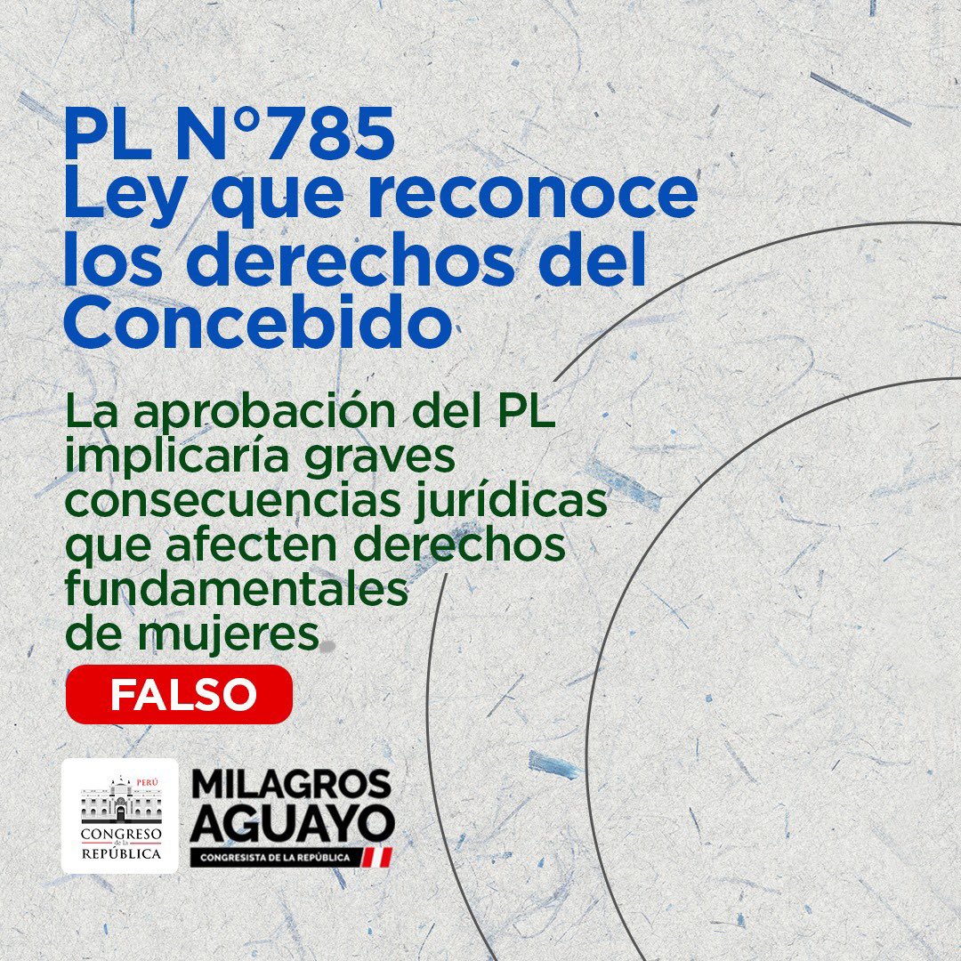 MJAguayo63's tweet photo. #Pl785 | Derrumbando mitos del Proyecto de Ley que reconoce #DerechosAlConcebido .
#ElConcebidoTieneDerechos https://t.co/08QHZKO1Po