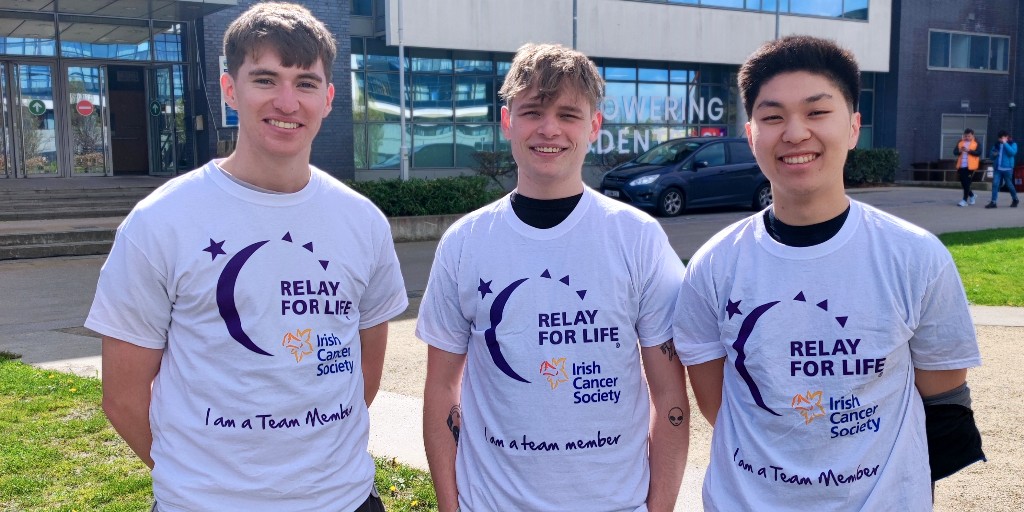UCDMedicine's tweet photo. Hats off (or is that hairs off) to medical students Tom Collins and Eddie Lee for shaving their heads for the UCD Relay for Life. Please donate and show your support as they try to achieve their goal this year https://t.co/dVMlb8oW0G  #UCDRelayforLife #IrishCancerSociety https://t.co/gIvCDJDEE0
