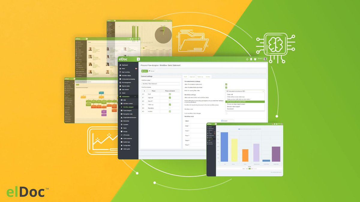 elDoc_online's tweet photo. Easy-to-use, simple, #NoCode document #WorkflowDesigner!
Build quickly & intuitively your document #WorkflowScenarios with No Code Document Workflow capabilities.
Learn more➡️ https://t.co/x99zBlGV7U
#elDoc #CustomAutomation #DocumentWorkflowAutomation #IA #OCR #IDP #SaaS #BPM https://t.co/eYJRG5SW48
