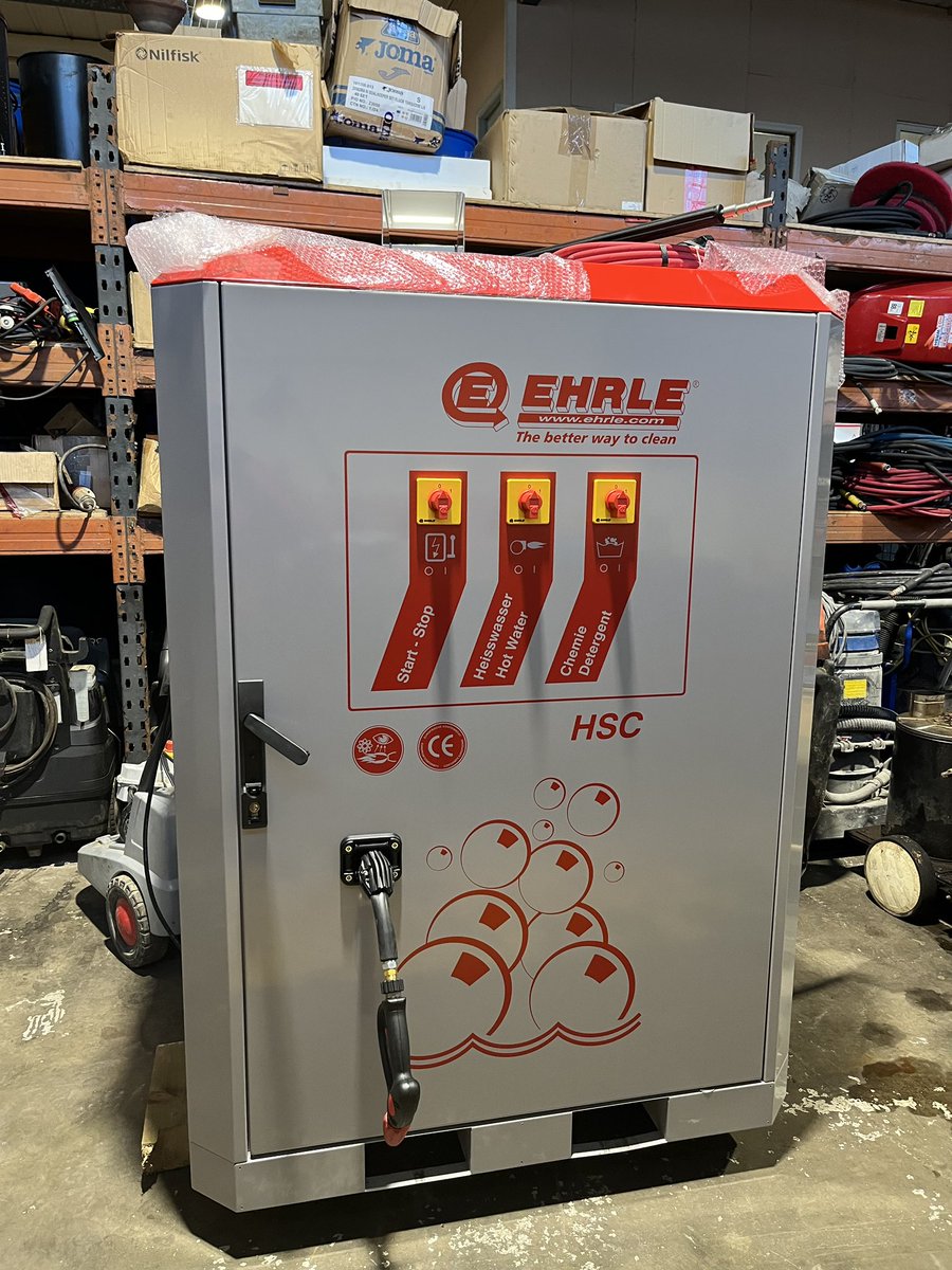 TJCleaning1's tweet photo. Ehrle HSC1140 #static hot water #PressureWasher with internal 20mtr retractable #hosereel ready for installation. #Ehrle #Jetwash https://t.co/1C3hmO24ix