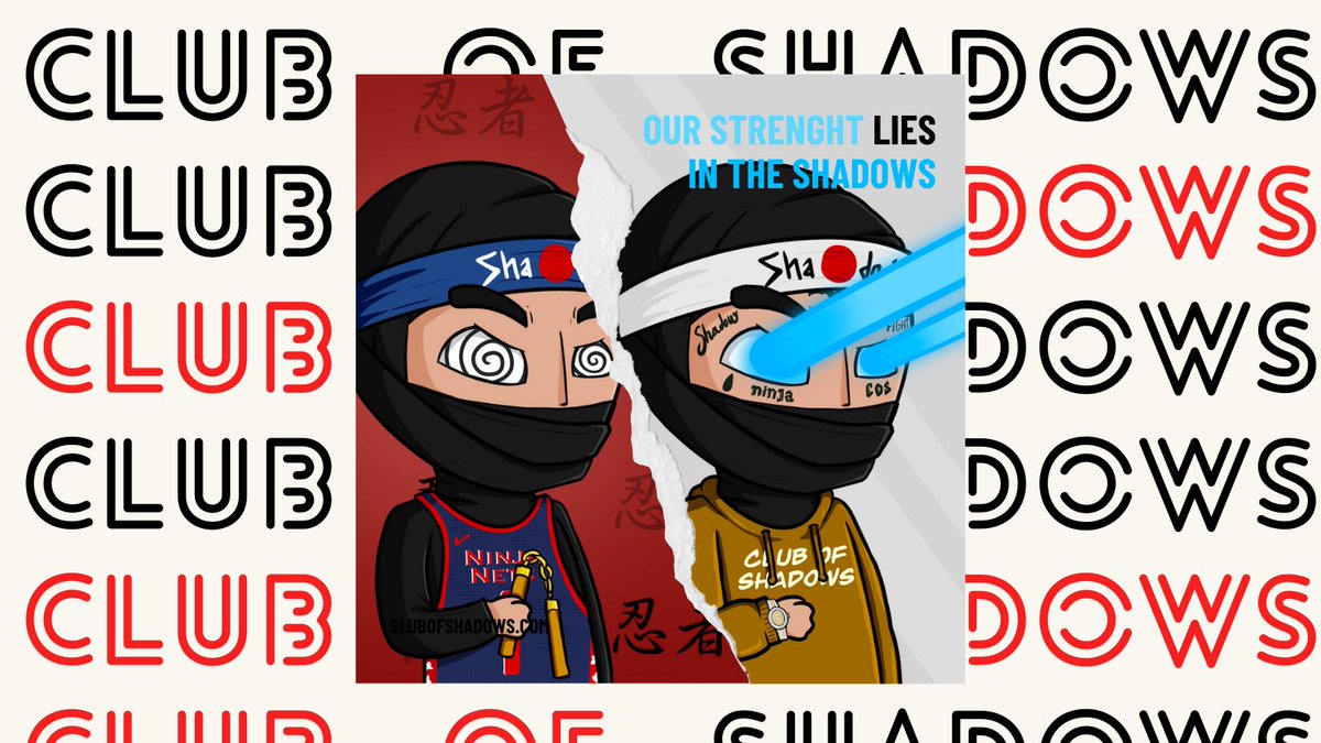 Attention all ninja warriors! 🥷  
Club of Shadows is seeking the best of the best to join our ranks and gain exclusive access.   
Like, retweet, and comment your ninja name for a chance to be whitelisted!