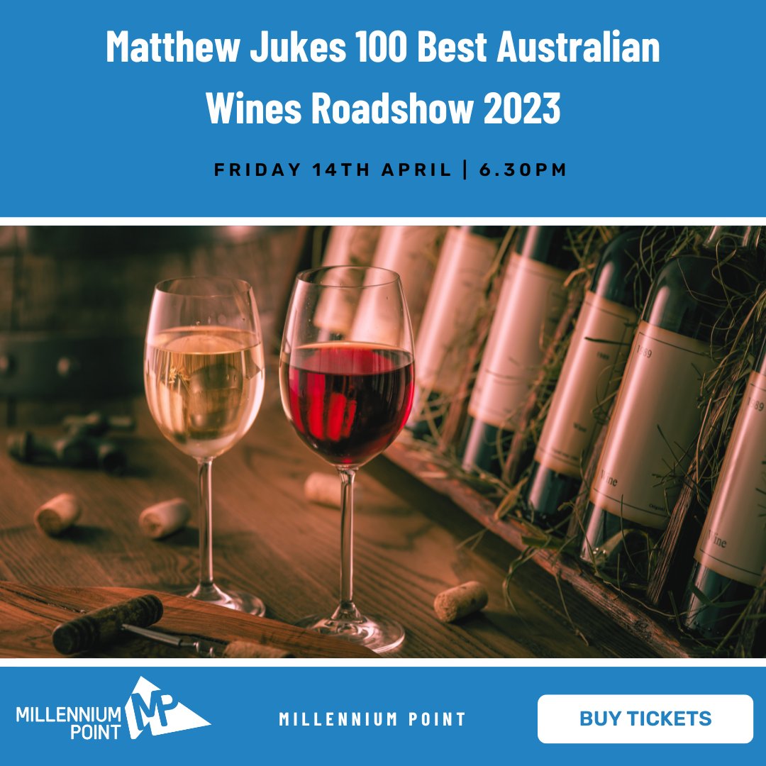 millenniumpoint's tweet photo. Just one sleep to go..🍷
Last chance to get your tickets for '@MatthewSJukes 100 Best Australian Wines Roadshow 2023!'
Tickets start at just £20🙌
🔗Follow this link for more info and to secure your place at this unmissable event: https://t.co/vxNPBCcWNS
#matthewjukes #wine https://t.co/TBbxHMbQUX