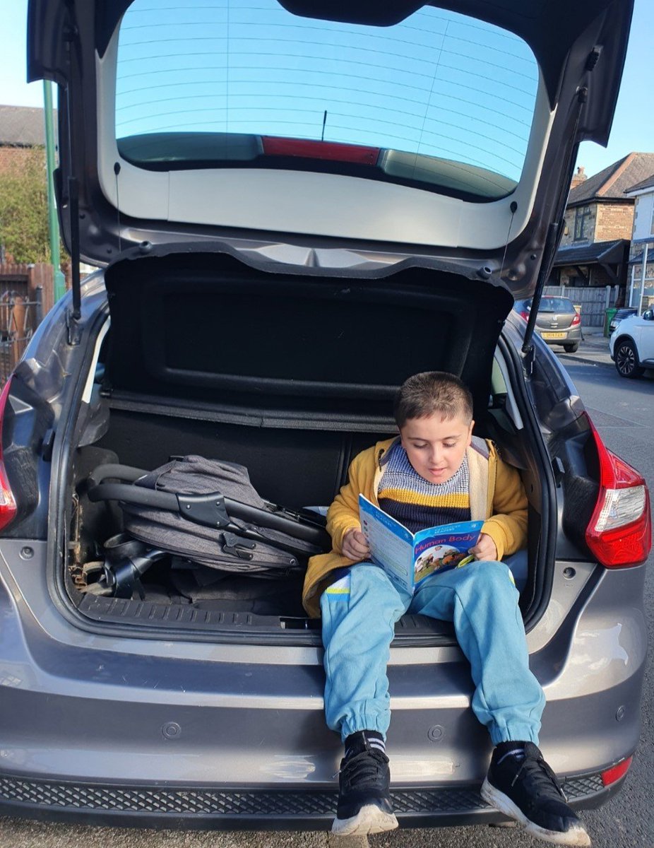NottmPrimary's tweet photo. Shano has embraced our reading challenge and  found some really unusual and interesting places to read, as well as taking the time to read with his younger brother
#readingrolemodel #readingforpleasure https://t.co/fhUobs98y0