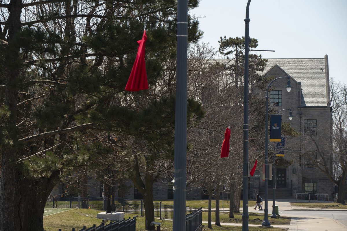 queensu's tweet photo. Nearly 50 red dresses are installed across #queensu campus, as part of the #REDressProject and to raise awareness of National Day of Awareness for Missing and Murdered Indigenous Women, Girls, and Gender Diverse People (MMIWG2S+) on May 5.
Learn more:
https://t.co/8r49HkmgHK https://t.co/oxj9khrS6g