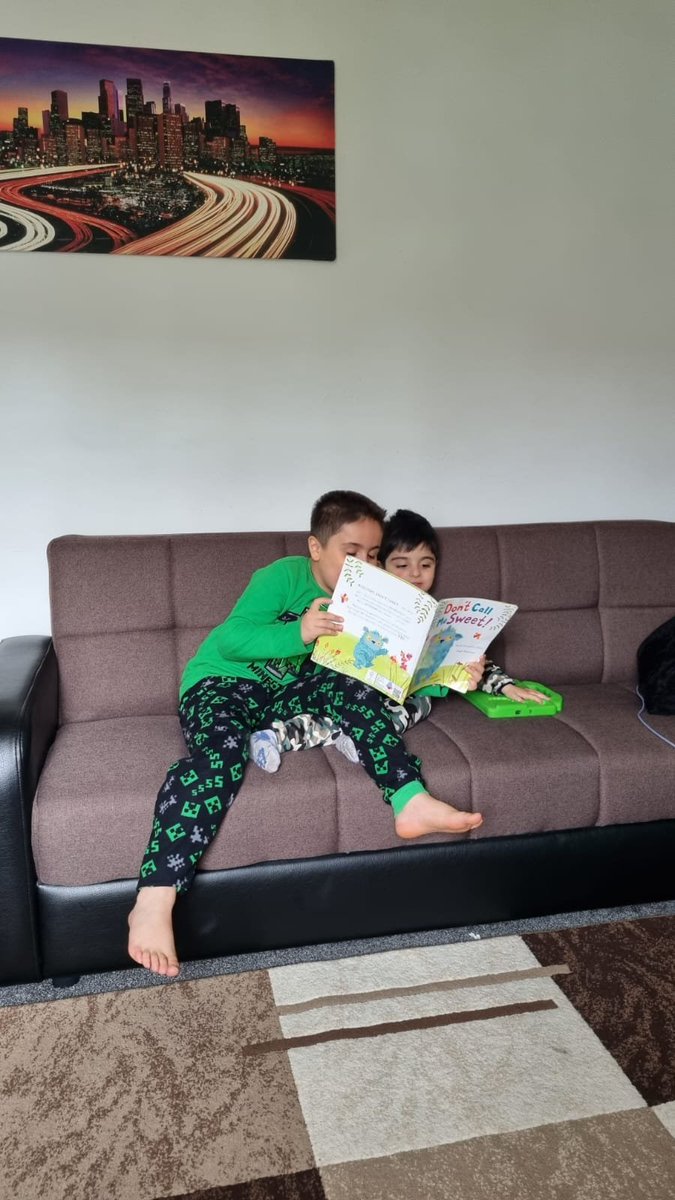 NottmPrimary's tweet photo. Shano has embraced our reading challenge and  found some really unusual and interesting places to read, as well as taking the time to read with his younger brother
#readingrolemodel #readingforpleasure https://t.co/fhUobs98y0