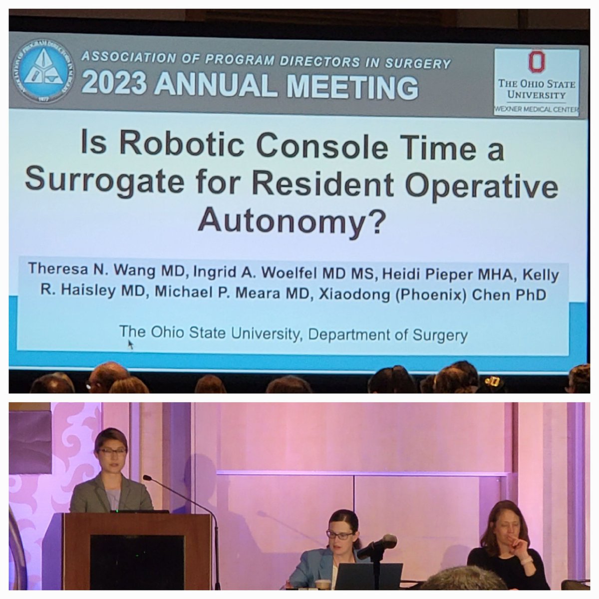 Resident console time correlates w perceived autonomy. Great talk by <a href="/turayza/">Theresa Wang, MD</a> at <a href="/APDSurgery/">APDS surgery</a>. #SEW2023